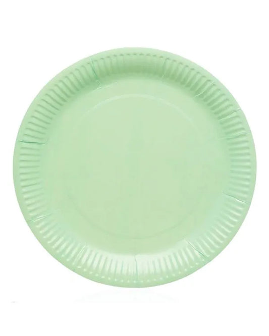 Mint Green Paper Plates - 23cm (8pk)