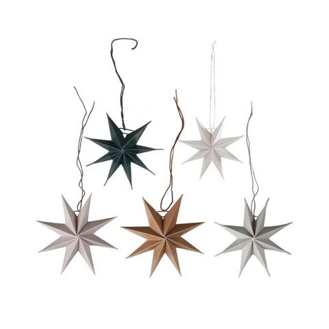 3D Paper Stars Tree Decorations (5pk)
