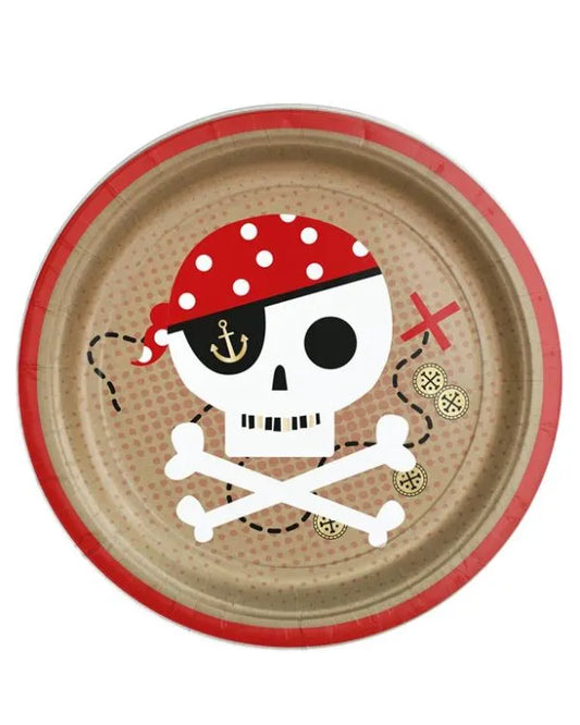 Treasure Island Pirate Plates - 23cm (8pk)