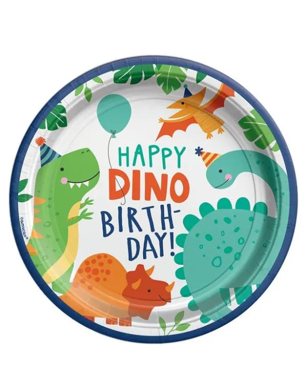 Dino-Mite Paper Plates - 23cm (8pk)