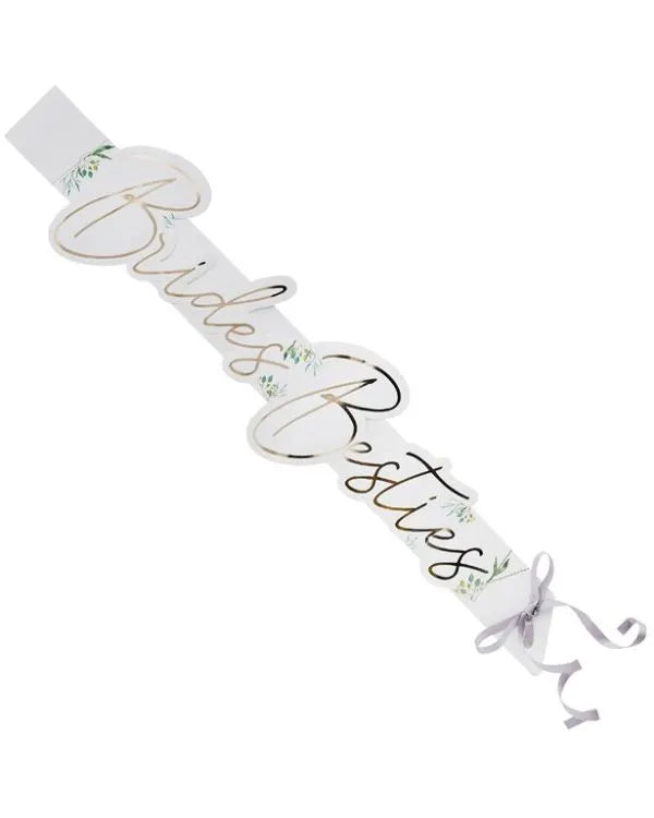Botanical Hen 'Brides Besties' Sashes (5pk)