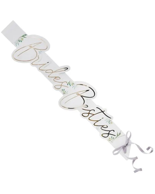 Botanical Hen 'Brides Besties' Sashes (5pk)