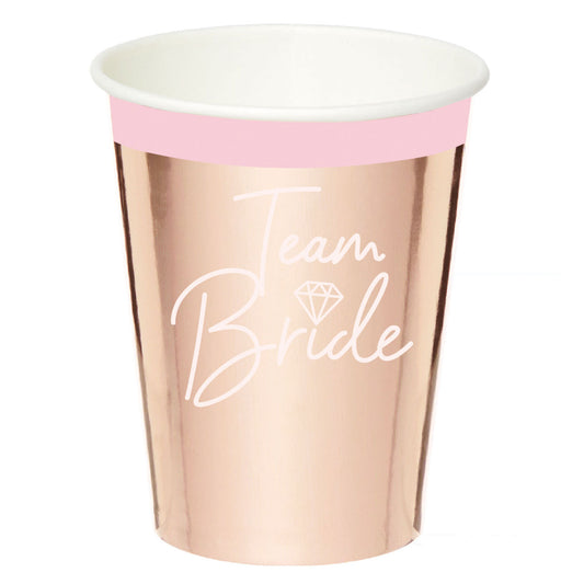 Team Bride Paper Cups - 250ml (8pk)