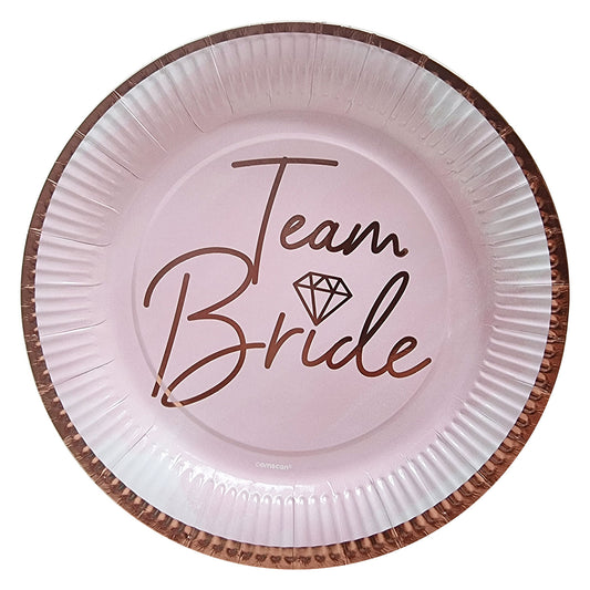 Team Bride Paper Plates - 23cm (8pk)