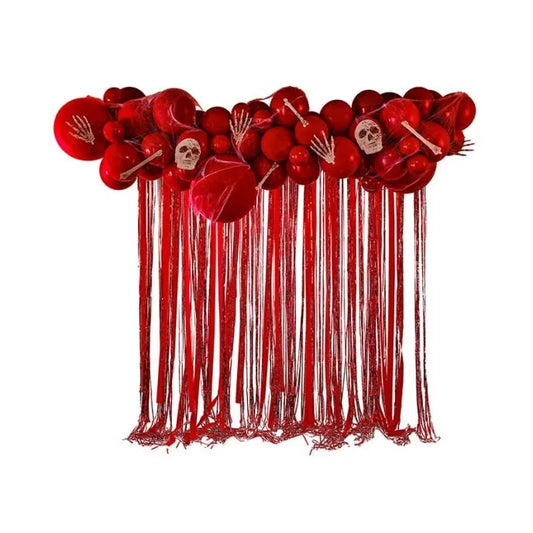 Blood & Bones Balloon Backdrop with Streamers