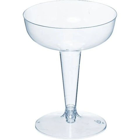 Clear Plastic Champagne Saucers - 114ml (32pk)