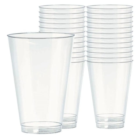 Clear Plastic Tumbler Glasses - 414ml (32pk)