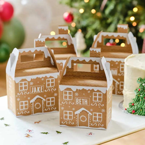 Customisable Gingerbread House Party Box (4pk)
