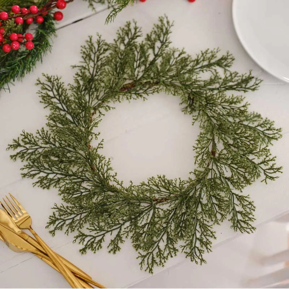 Foliage Christmas Plate Mats - 40cm (4pk)