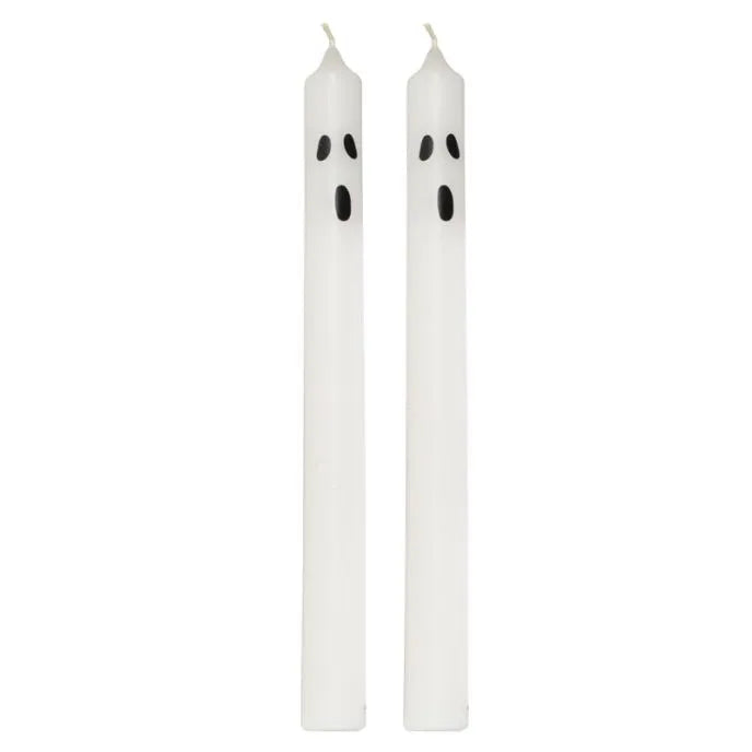 Ghost Face Dinner Candles (2pk)