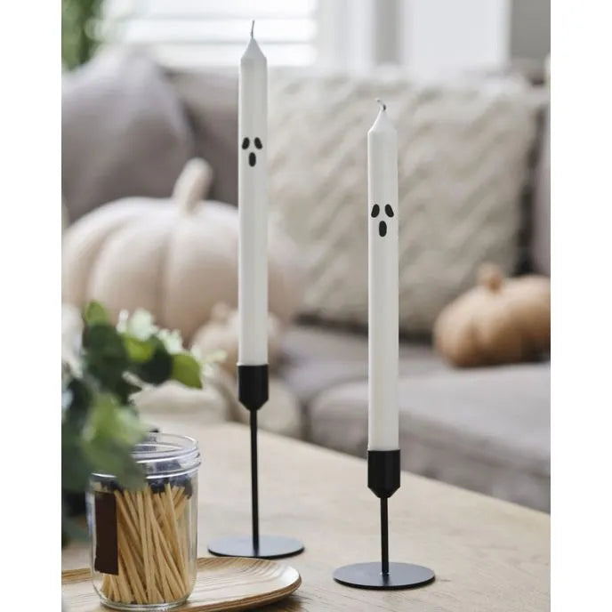 Ghost Face Dinner Candles (2pk)