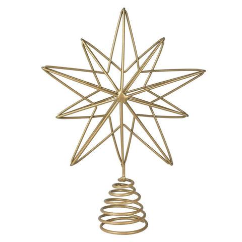 Gold 3D Wire Star Tree Topper