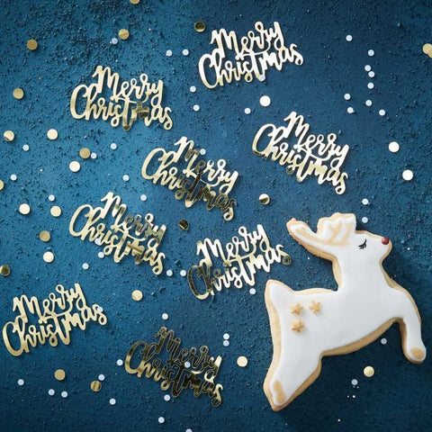 Gold Script Foil Merry Christmas Foil Confetti (14g)