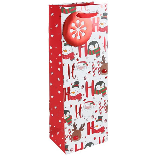 Ho Ho Ho Bottle Bag - 35.5cm x 12.5cm