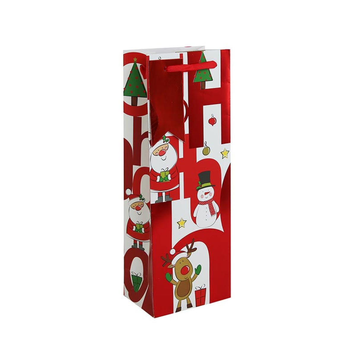 Ho Ho Ho Characters Bottle Bag - 35.5cm x 12.5cm