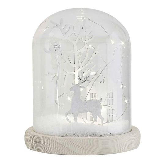 Light Up Winter Scene Glass Decoration