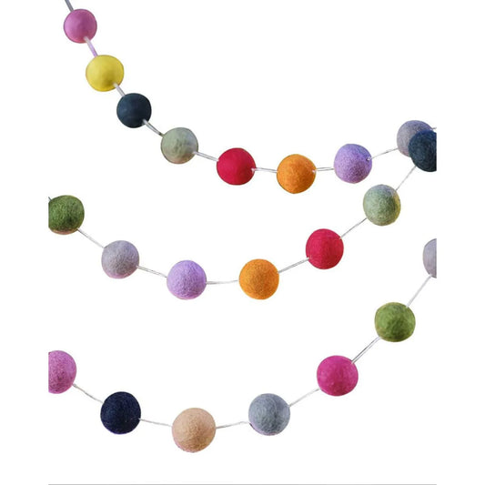 Multicoloured Felt Balls Garland