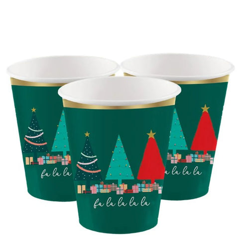 Oh Christmas Tree Cups - 250ml (8pk)