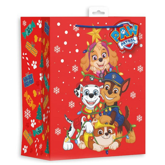 Paw Patrol Large Christmas Gift Bag -33cm x 26cm