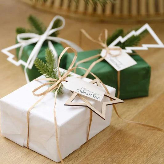 Ribbon, Foliage, Tags & Wooden Present Toppers Set
