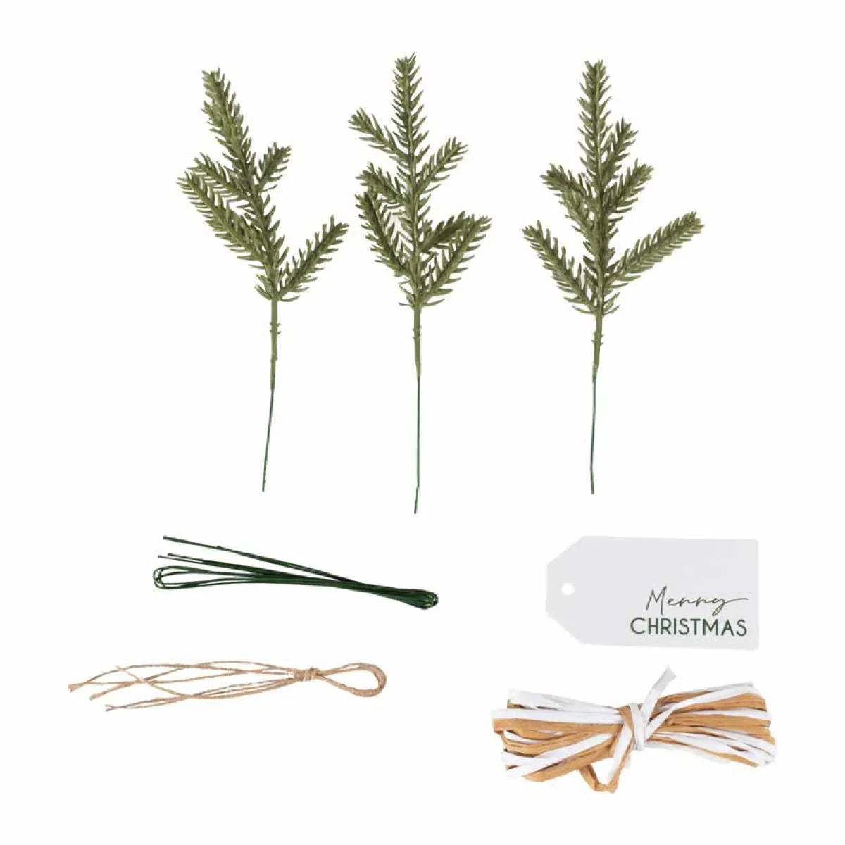 Ribbon, Foliage, Tags & Wooden Present Toppers Set