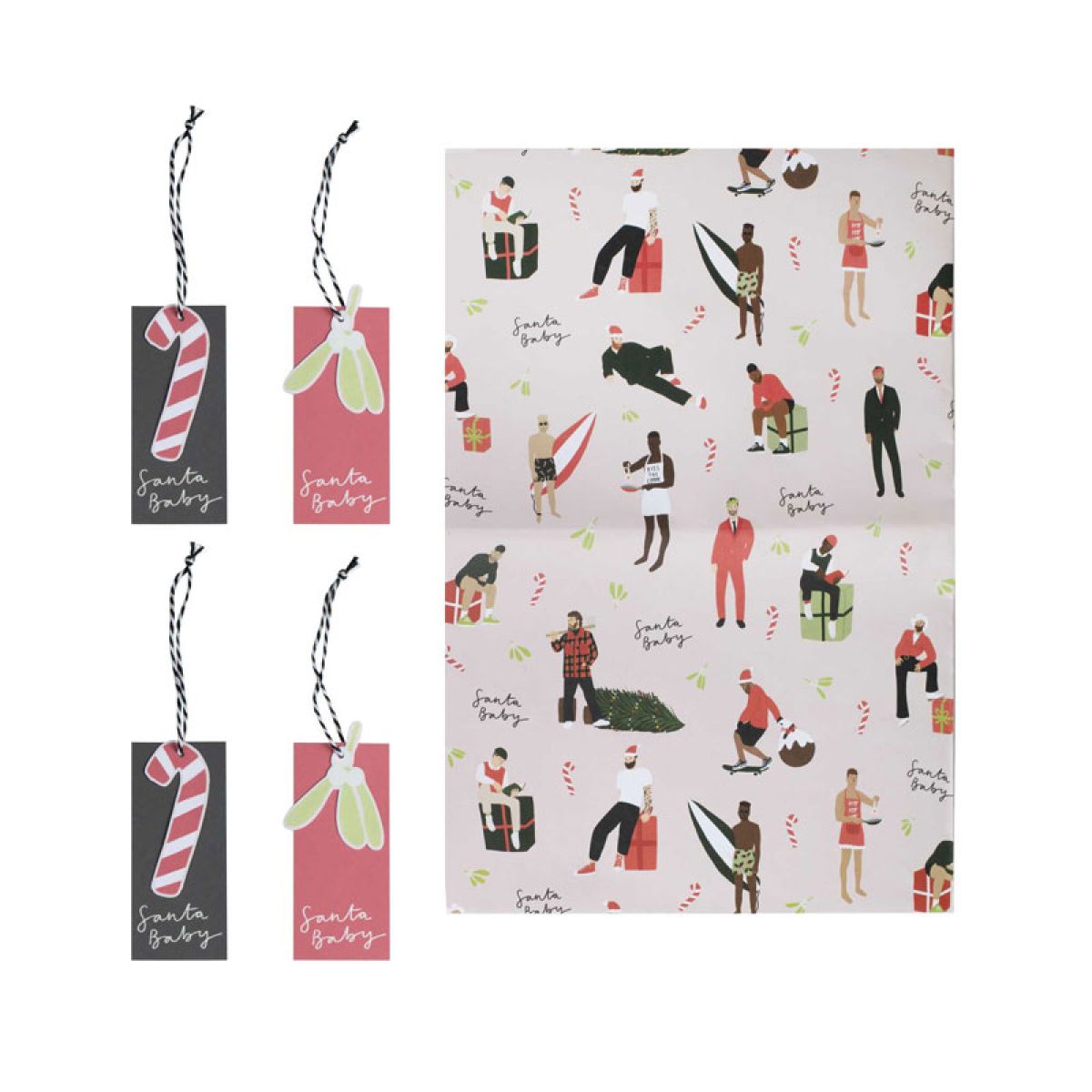 Santa Wrap & Tag Gift Wrap