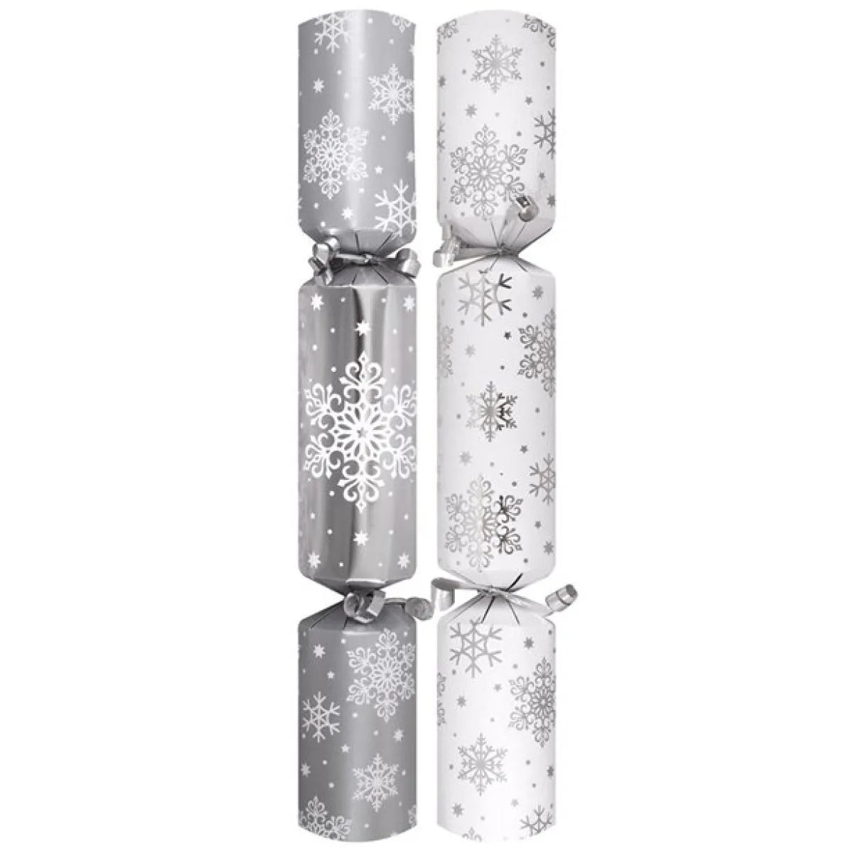 Silver and White Crackers - 30cm (10pk)