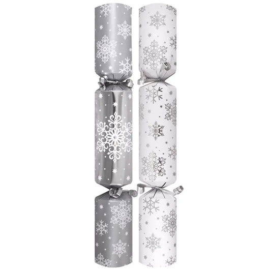 Silver and White Crackers - 30cm (10pk)