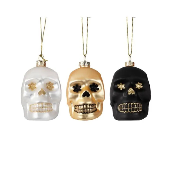 Skull Tree Decorations (3pk)