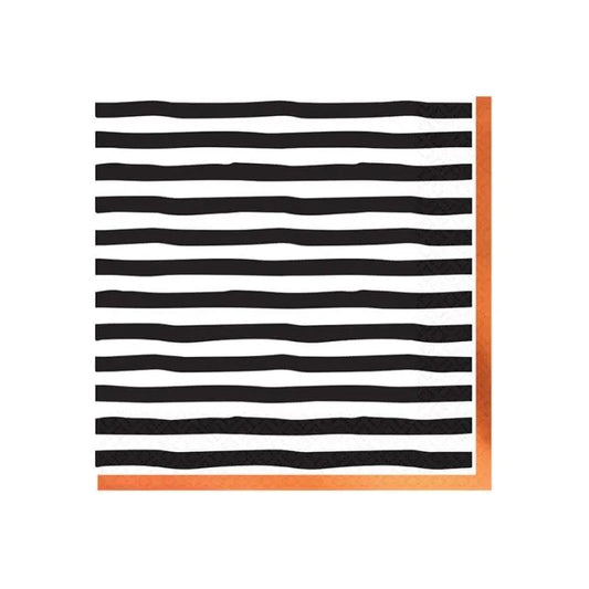 Striped Halloween Paper Napkins - 33cm (16pk)