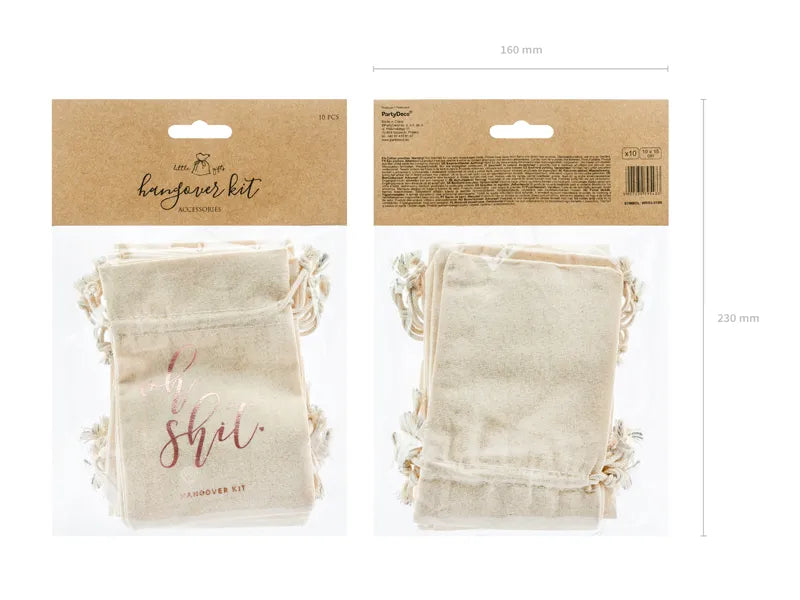 Cotton pouches - Oh shit, hangover kit