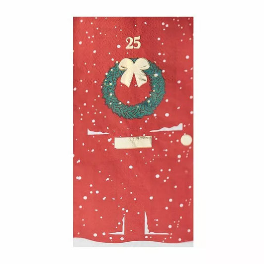 Gold Foiled Christmas Door Paper Napkins