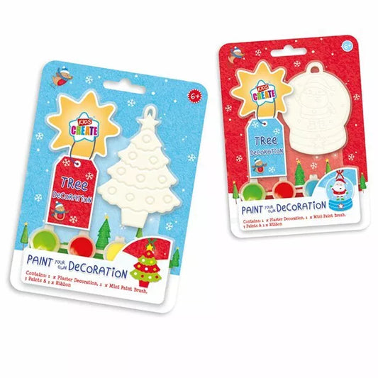 Paint Your Own Plaster Ornament - 2 Designs - Christmas