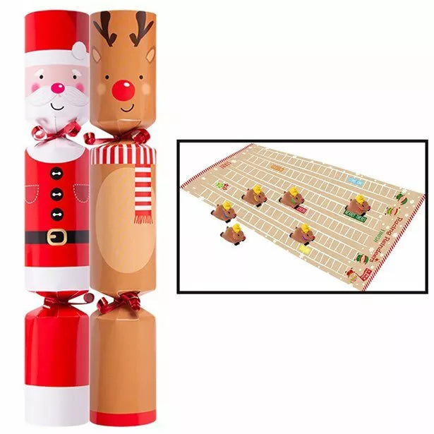 Racing Reindeers Game Crackers - 30m (6pk)