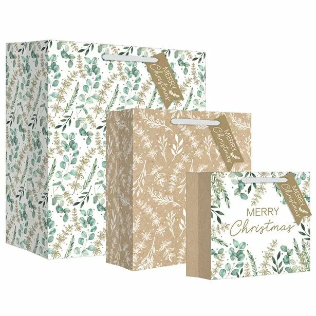 Eco Eucalyptus Christmas Gift Bags