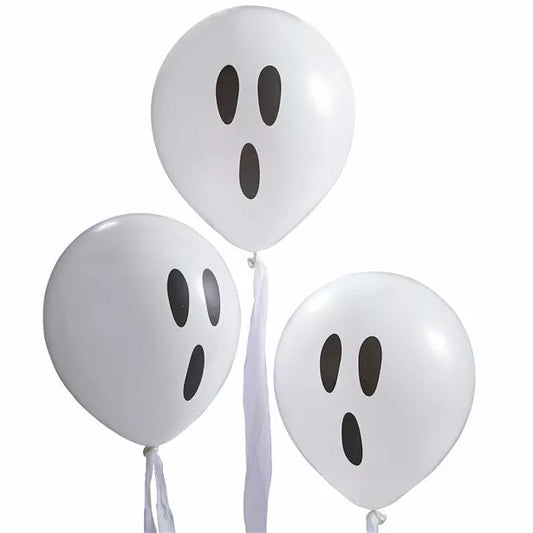 Creep It Real Ghost Balloons with Streamers (12")