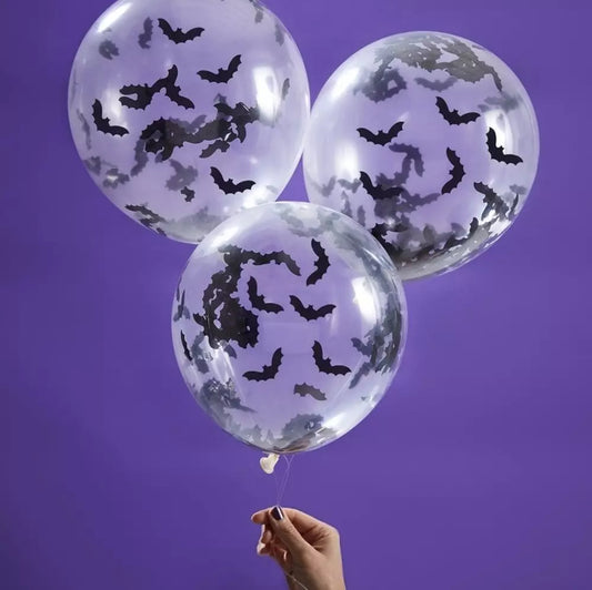 Bat Confetti Filled Balloons