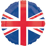 Union Jack Design Round Balloon - 18" Foil