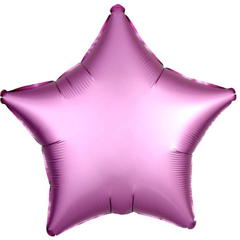 Flamingo Satin Luxe Star Foil Balloon - 18"