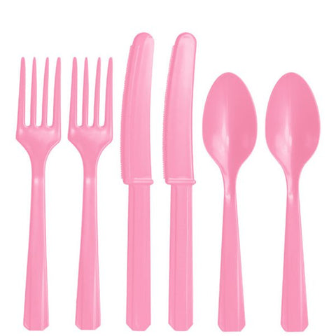 Baby Pink Reusable Cutlery - Assorted 24pk