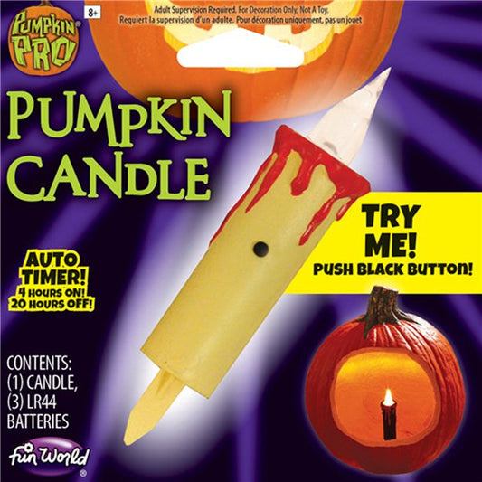 Pumpkin Flickering Candle - 7.6cm