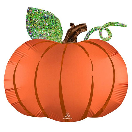 Satin Pumpkin SuperShape Balloon - 25" Foil
