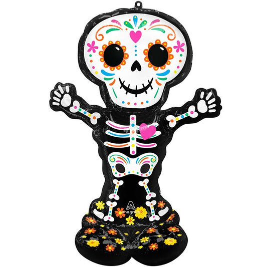 Halloween Day of the Dead Skeleton Airloonz Balloon - 52"