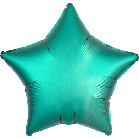 Jade Green Satin Luxe Star Foil Balloon - 18"