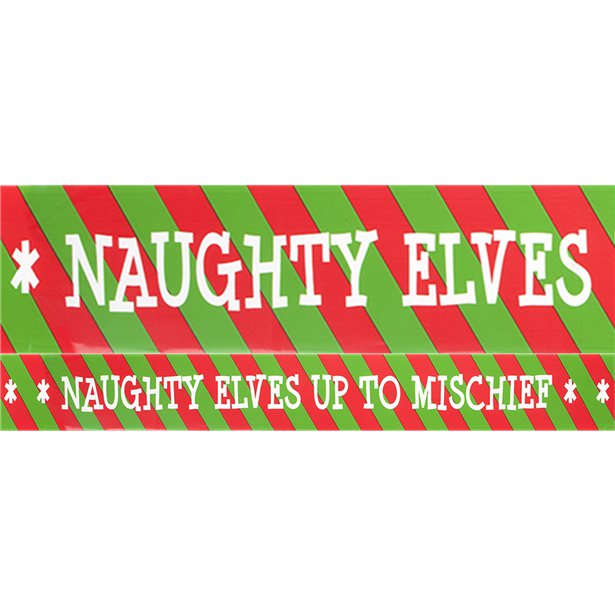 Elves Behavin'Badly Naughty Elf Caution Tape