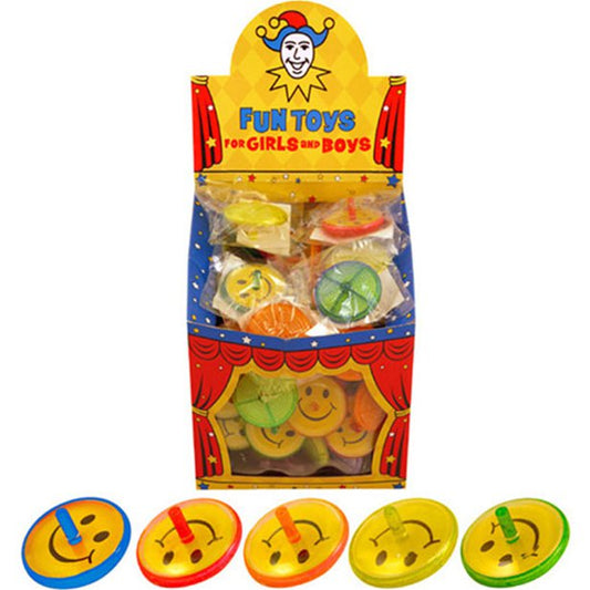 Spinning Smiley Top - 60 Pack