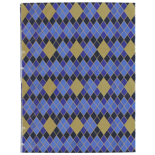 Navy & Gold Wrapping Paper - 2 Sheets 2 Tags