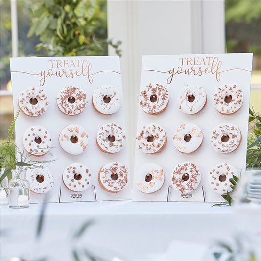 Botanical Wedding Copper Foiled Doughnut Walls