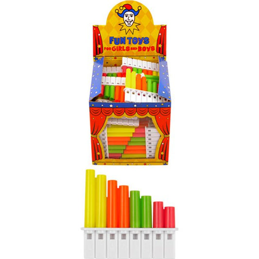Mini Pan Pipes Asstorted Colours - 36 Pack