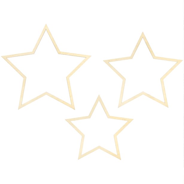 Star Wooden Hanging Decorations